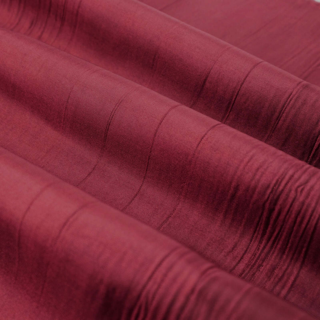 54"x10 Yards Burgundy Accordion Crinkle Taffeta Fabric Bolt - Bell Racket Store