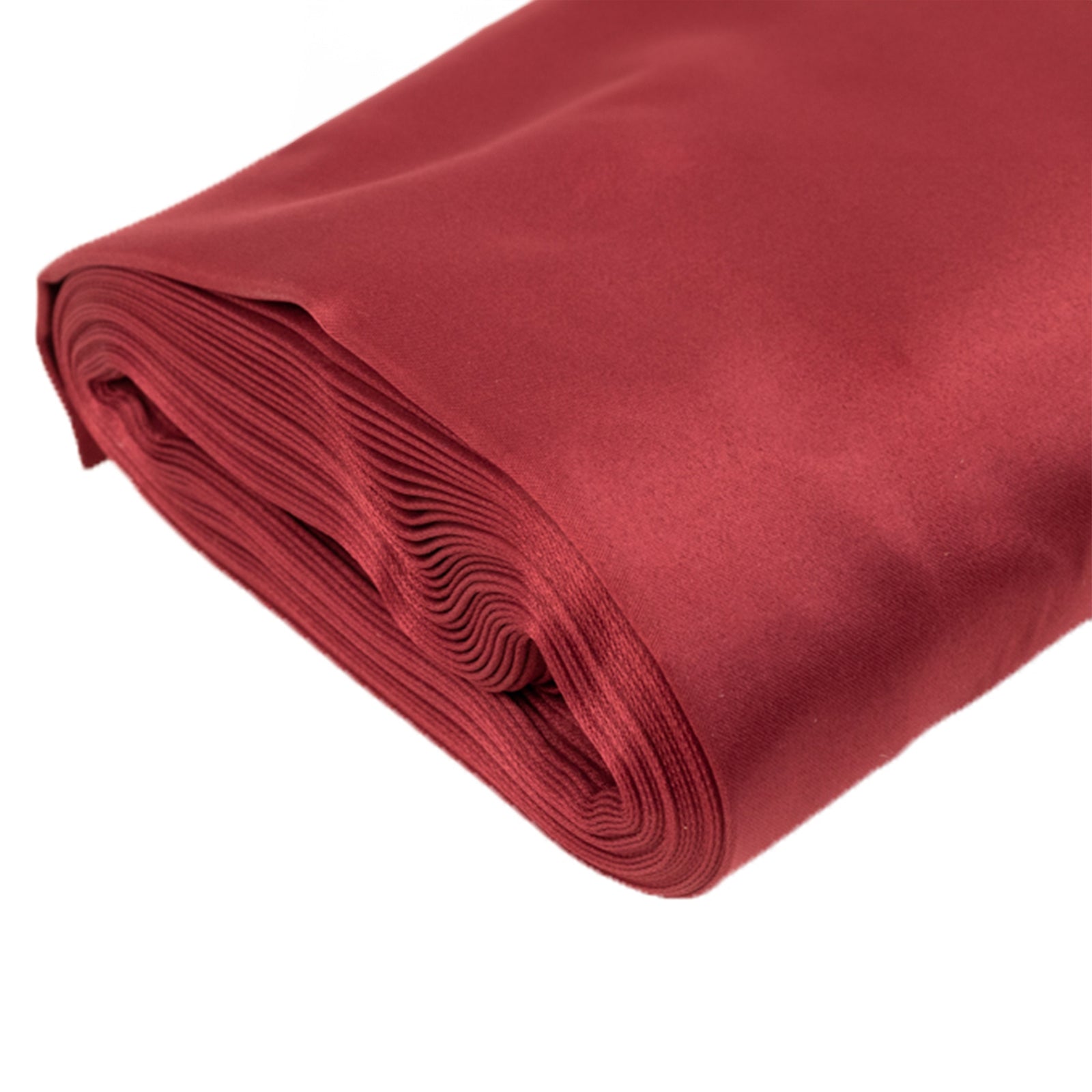 54"x10 Yards Burgundy Lamour Satin Fabric Bolt, Heavy Matte Satin Fabric By The Yard - Bell Racket Store