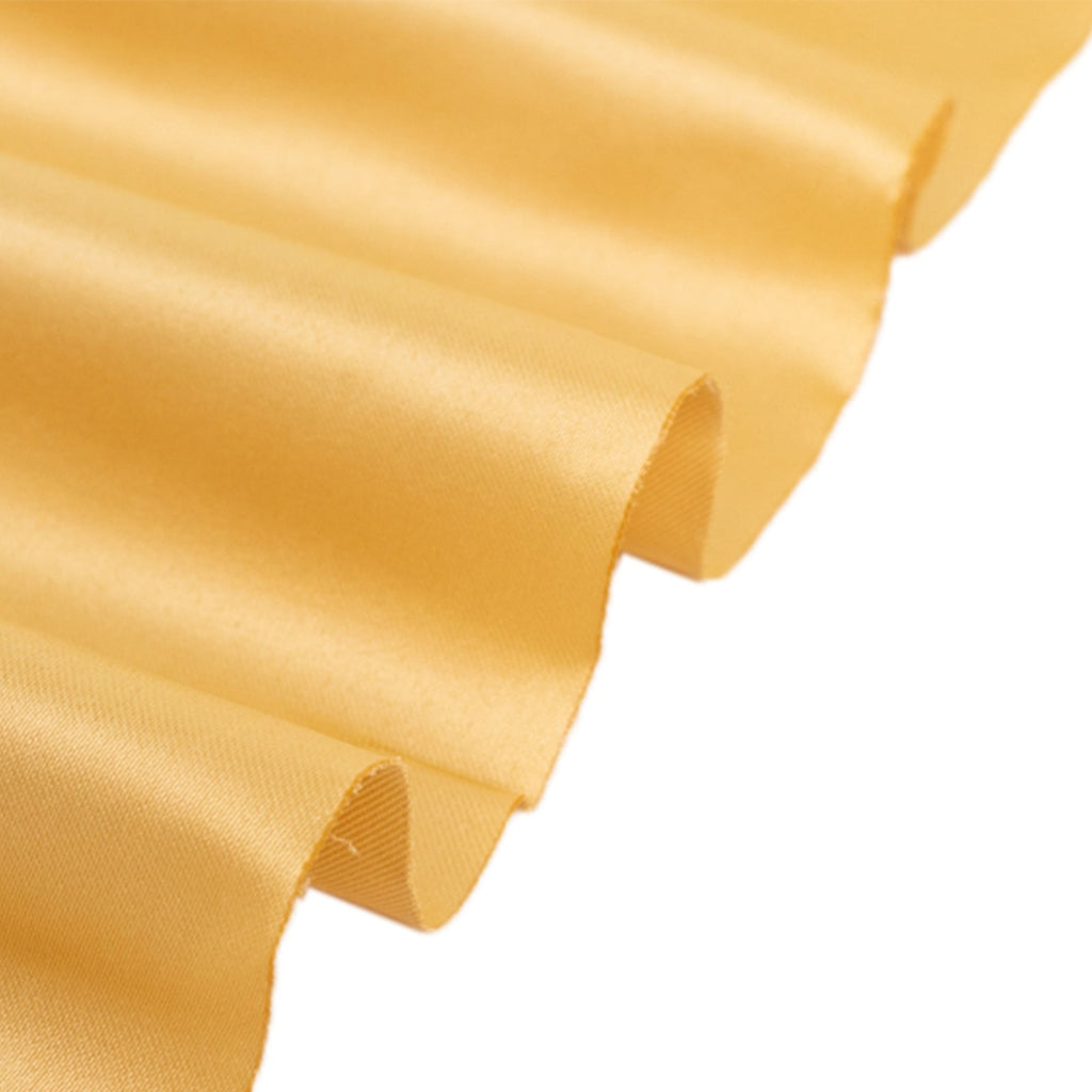 54"x10 Yards Champagne Lamour Satin Fabric Bolt, Heavy Matte Satin Fabric By The Yard - Bell Racket Store