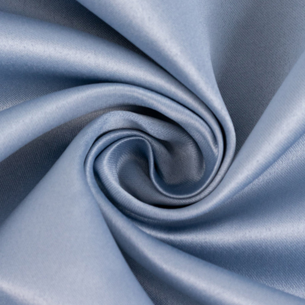 54"x10 Yards Dusty Blue Lamour Satin Fabric Bolt, Heavy Matte Satin Fabric By The Yard - Bell Racket Store