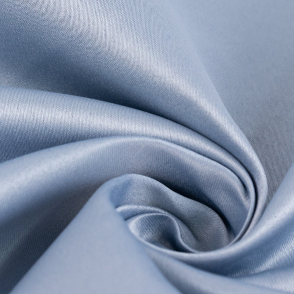 54"x10 Yards Dusty Blue Lamour Satin Fabric Bolt, Heavy Matte Satin Fabric By The Yard - Bell Racket Store