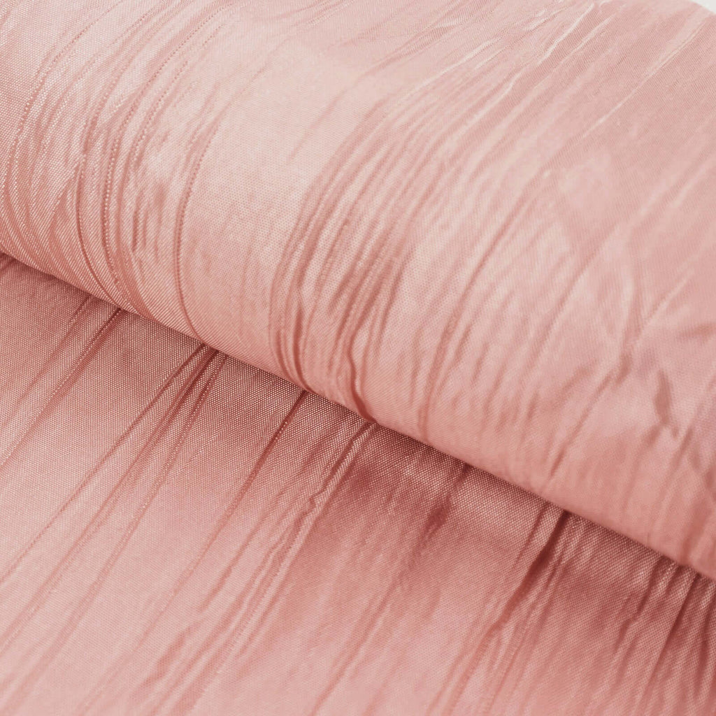 54"x10 Yards Dusty Rose Accordion Crinkle Taffeta Fabric Bolt - Bell Racket Store