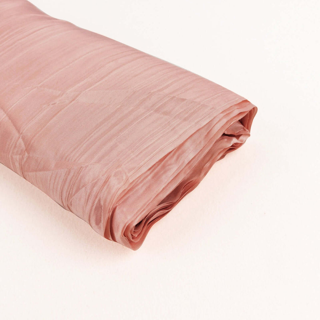 54"x10 Yards Dusty Rose Accordion Crinkle Taffeta Fabric Bolt - Bell Racket Store