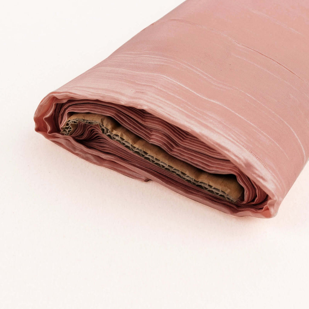 54"x10 Yards Dusty Rose Accordion Crinkle Taffeta Fabric Bolt - Bell Racket Store