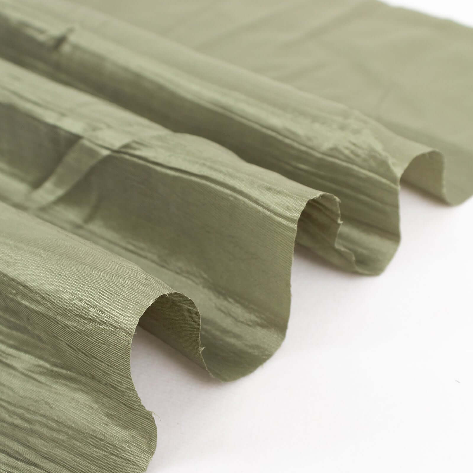 54"x10 Yards Dusty Sage Green Accordion Crinkle Taffeta Fabric Bolt - Bell Racket Store