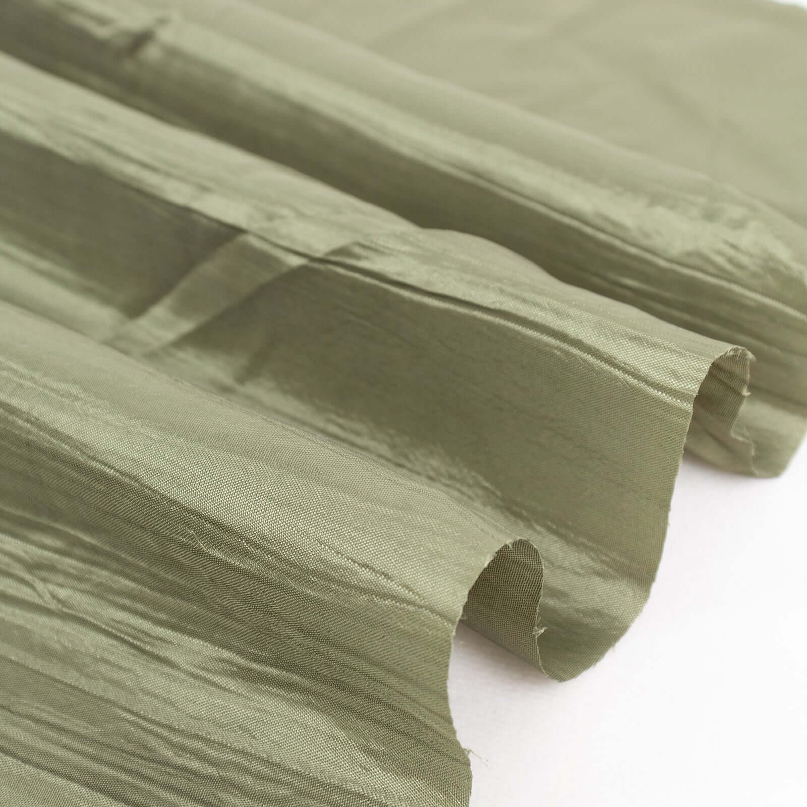 54"x10 Yards Dusty Sage Green Accordion Crinkle Taffeta Fabric Bolt - Bell Racket Store