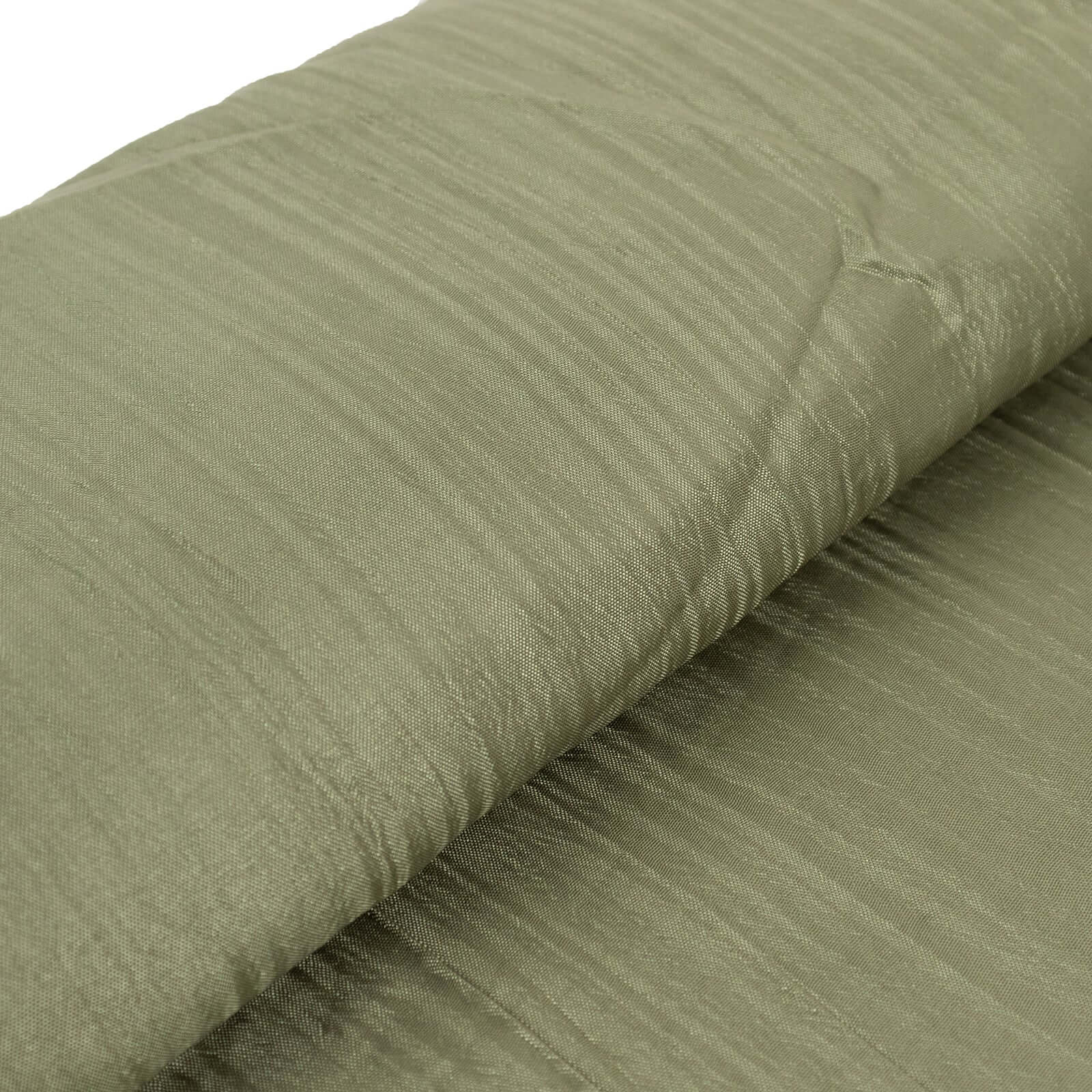 54"x10 Yards Dusty Sage Green Accordion Crinkle Taffeta Fabric Bolt - Bell Racket Store