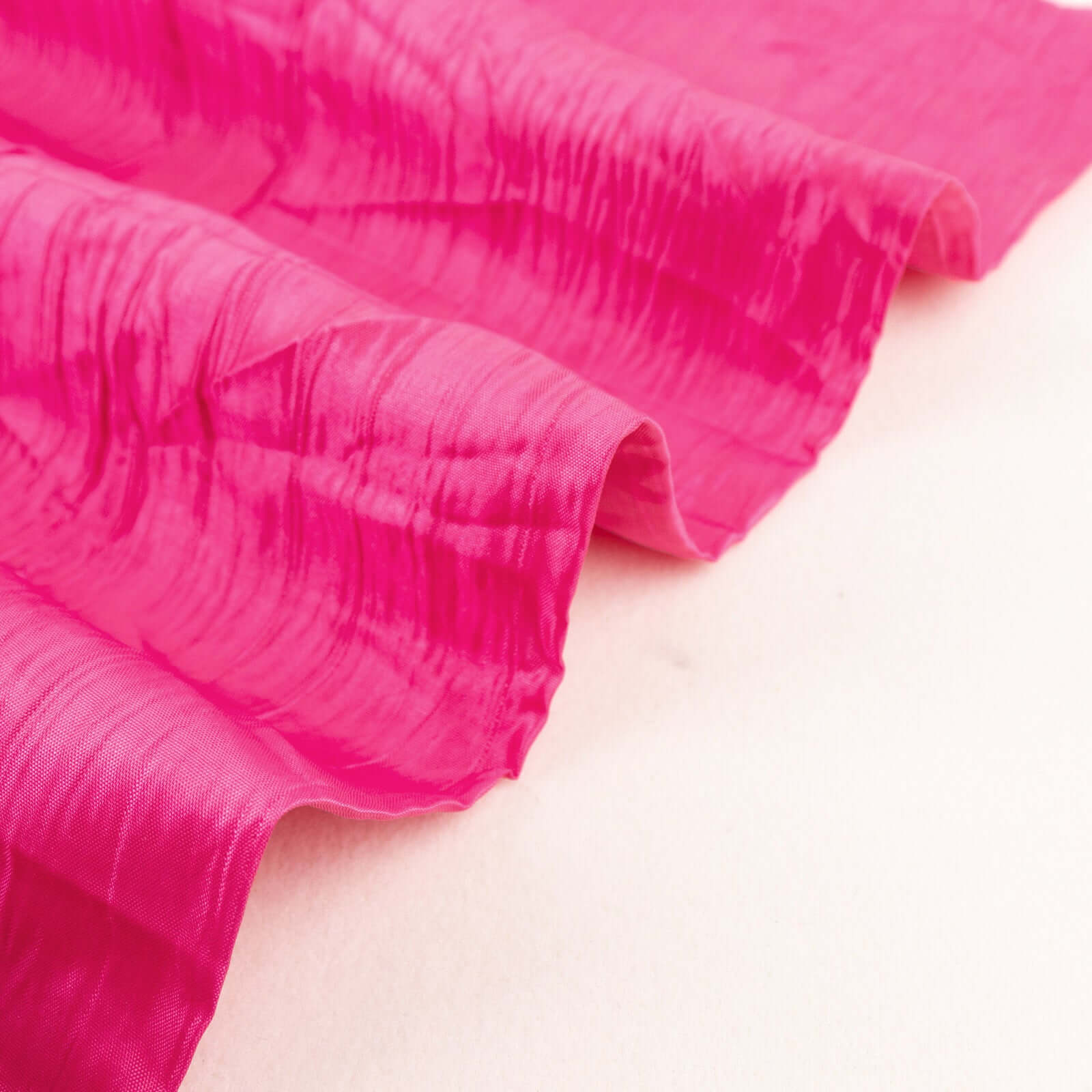 54"x10 Yards Fuchsia Accordion Crinkle Taffeta Fabric Bolt - Bell Racket Store
