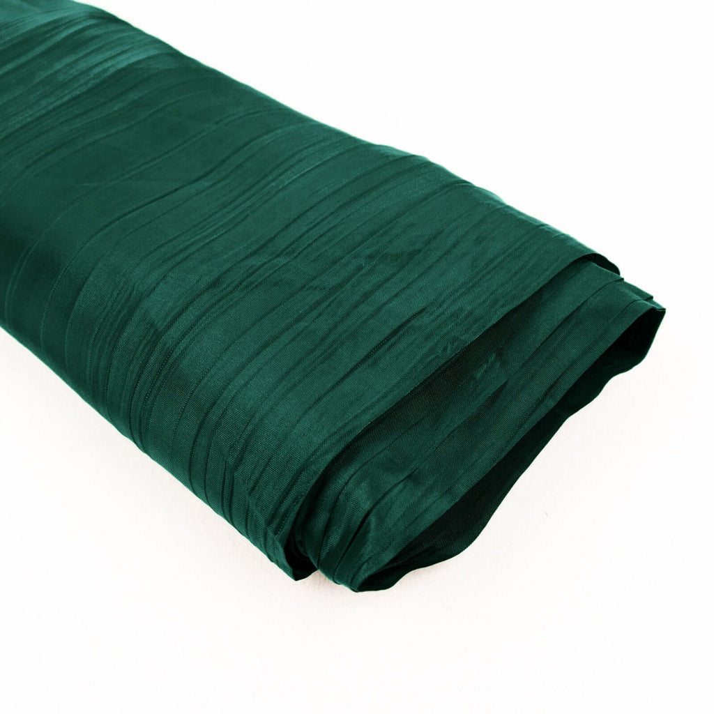 54"x10 Yards Hunter Emerald Green Accordion Crinkle Taffeta Fabric Bolt - Bell Racket Store