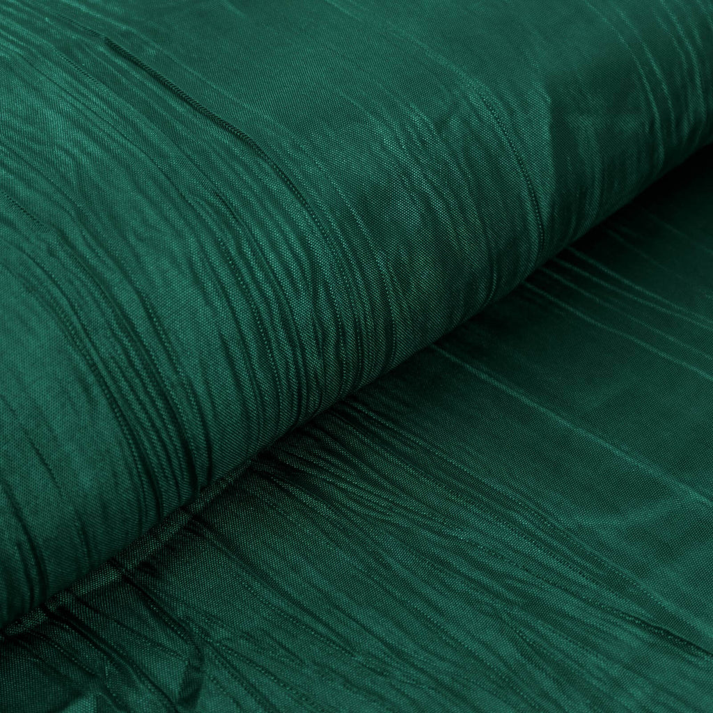 54"x10 Yards Hunter Emerald Green Accordion Crinkle Taffeta Fabric Bolt - Bell Racket Store