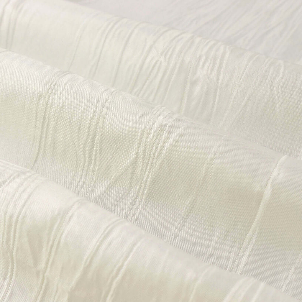54"x10 Yards Ivory Accordion Crinkle Taffeta Fabric Bolt - Bell Racket Store