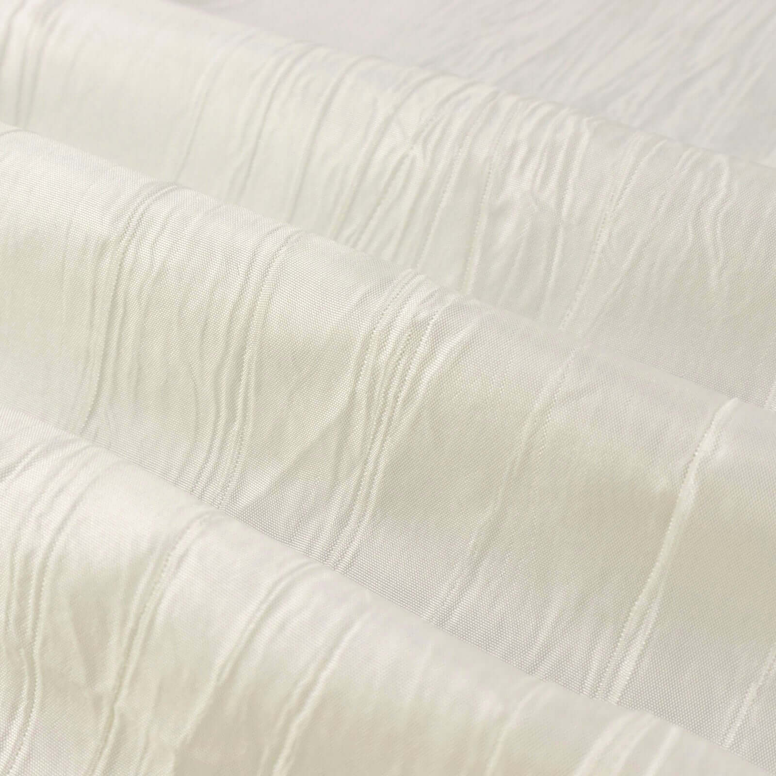 54"x10 Yards Ivory Accordion Crinkle Taffeta Fabric Bolt - Bell Racket Store