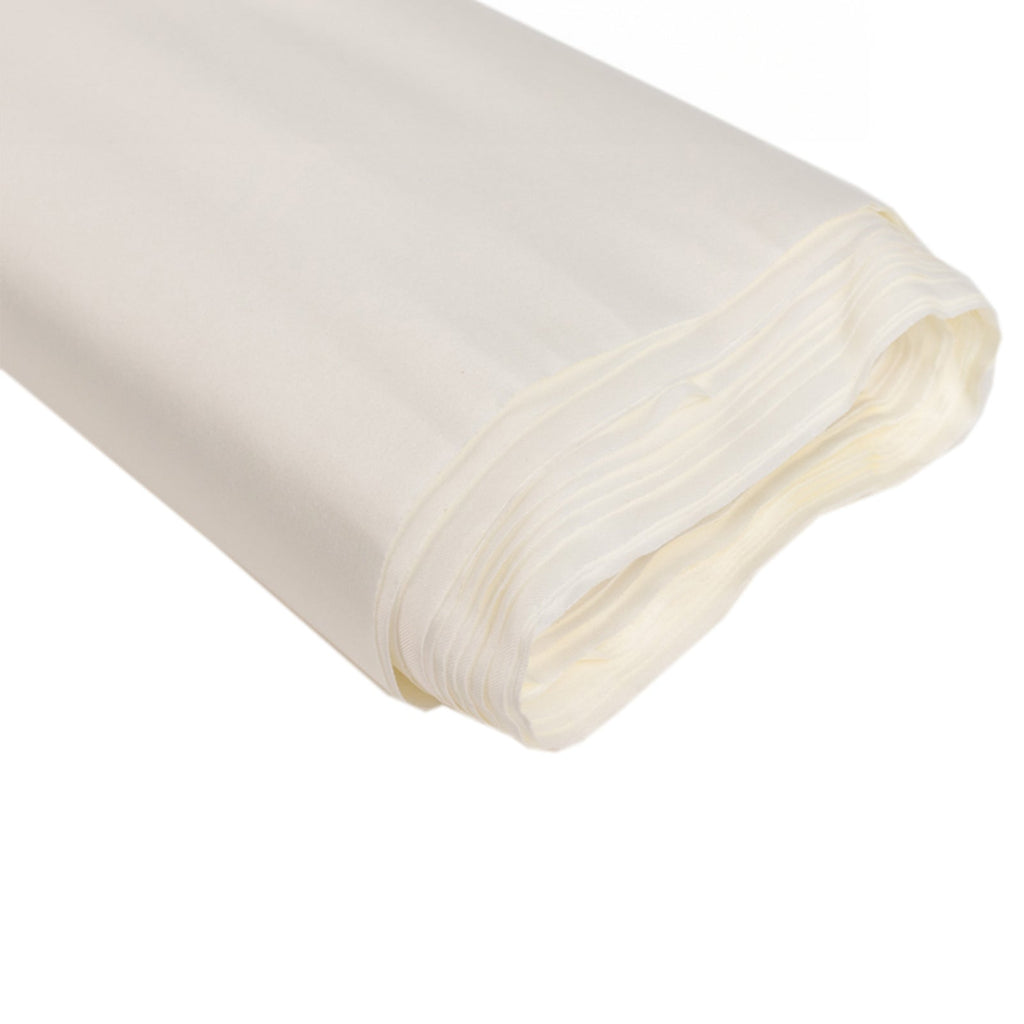 54"x10 Yards Ivory Lamour Satin Fabric Bolt, Heavy Matte Satin Fabric By The Yard - Bell Racket Store