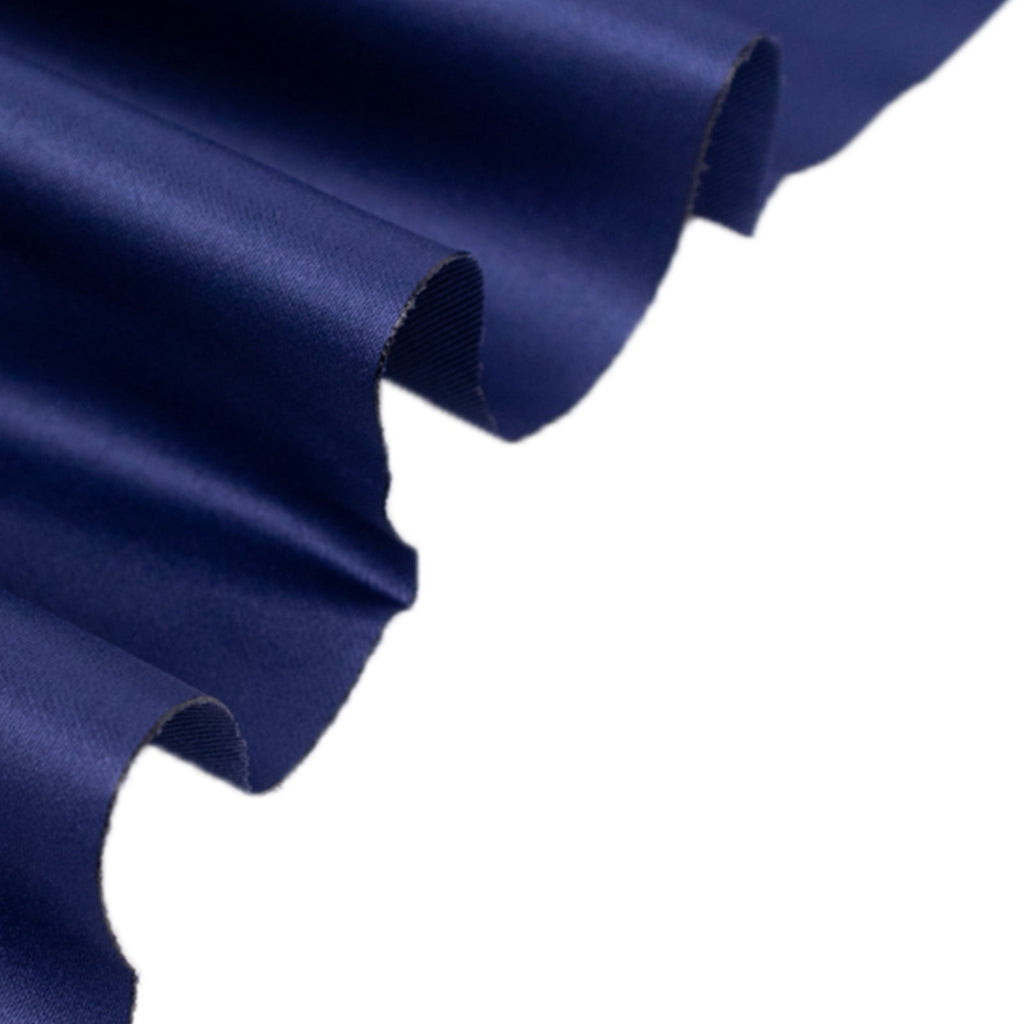 54"x10 Yards Navy Blue Lamour Satin Fabric Bolt, Heavy Matte Satin Fabric By The Yard - Bell Racket Store