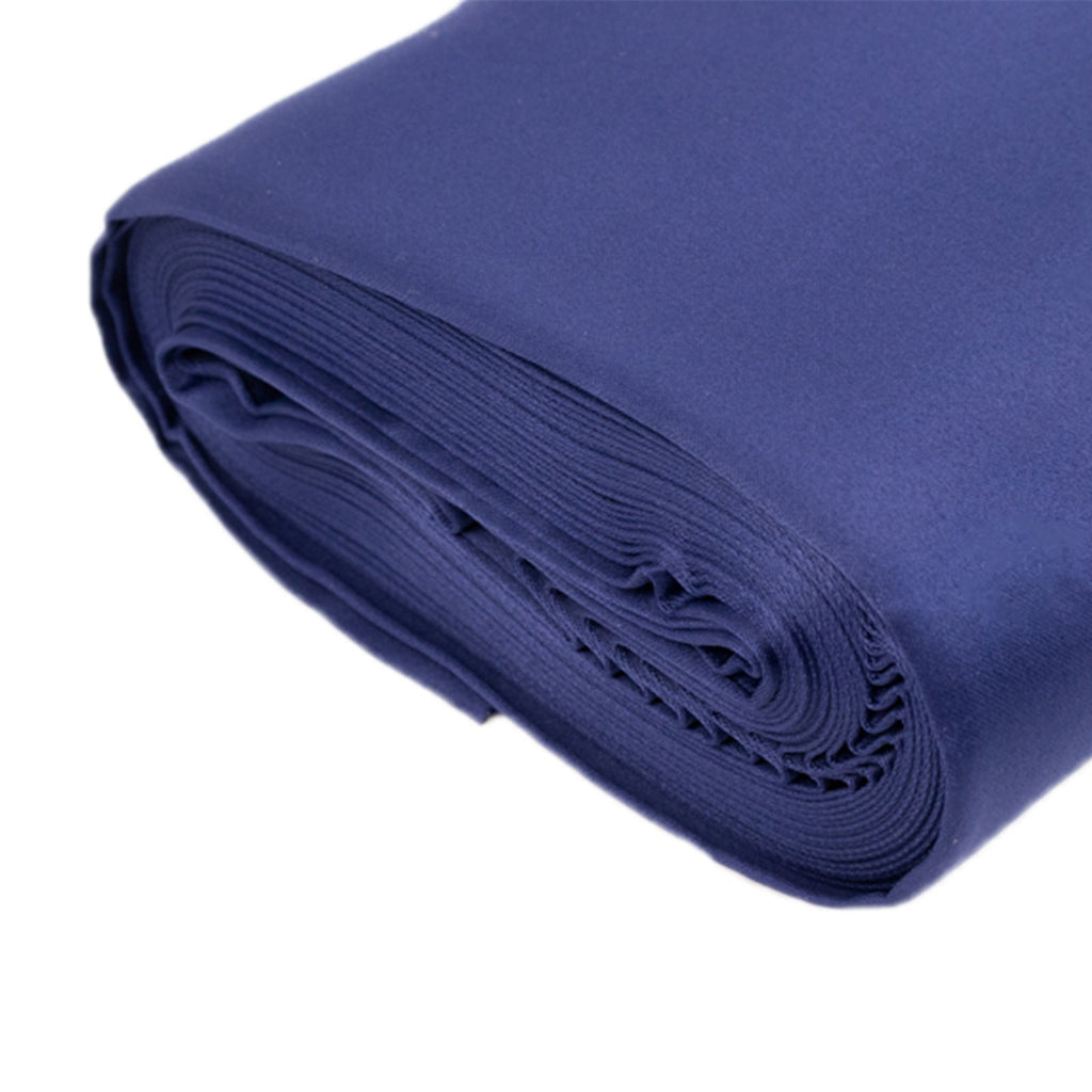 54"x10 Yards Navy Blue Lamour Satin Fabric Bolt, Heavy Matte Satin Fabric By The Yard - Bell Racket Store