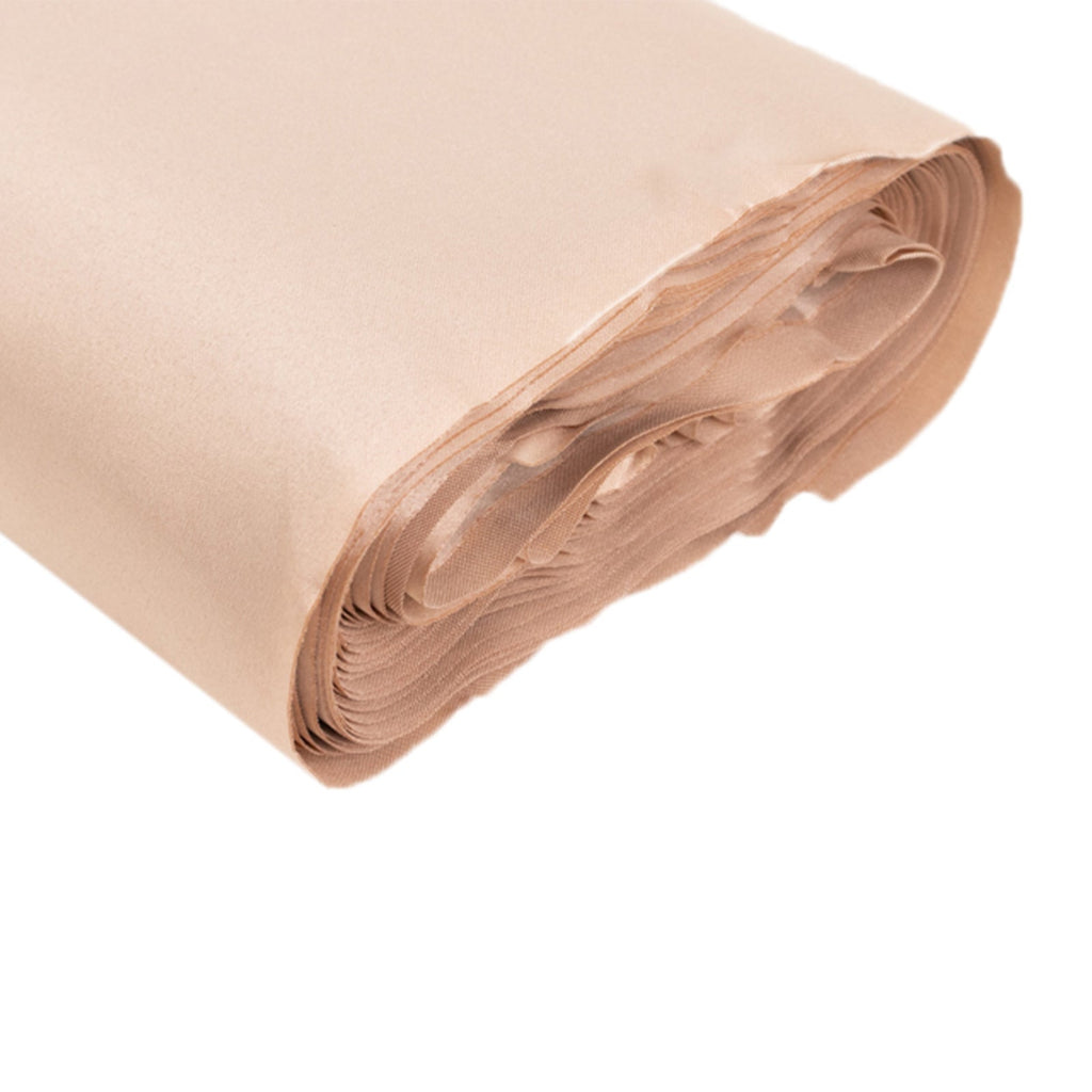54"x10 Yards Nude Lamour Satin Fabric Bolt, Heavy Matte Satin Fabric By The Yard - Bell Racket Store