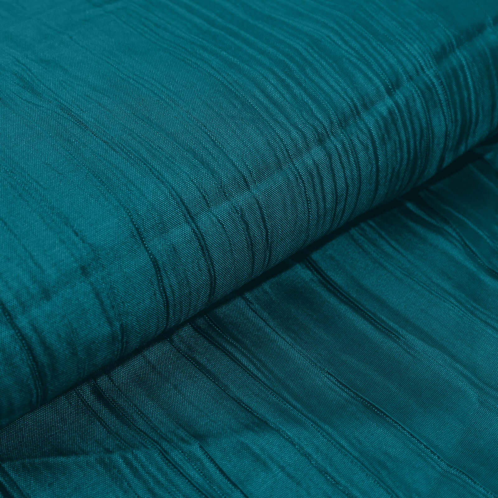 54"x10 Yards Peacock Teal Accordion Crinkle Taffeta Fabric Bolt - Bell Racket Store
