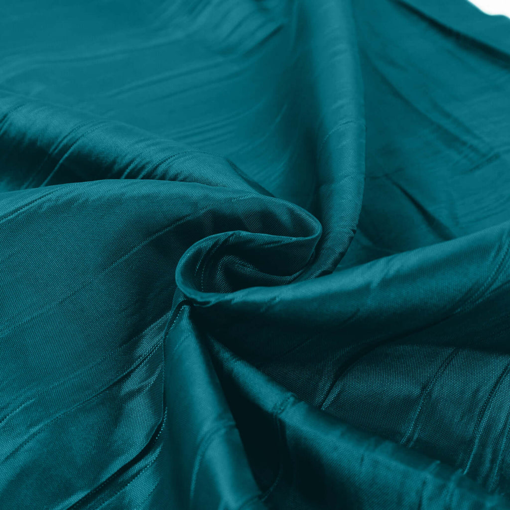 54"x10 Yards Peacock Teal Accordion Crinkle Taffeta Fabric Bolt - Bell Racket Store