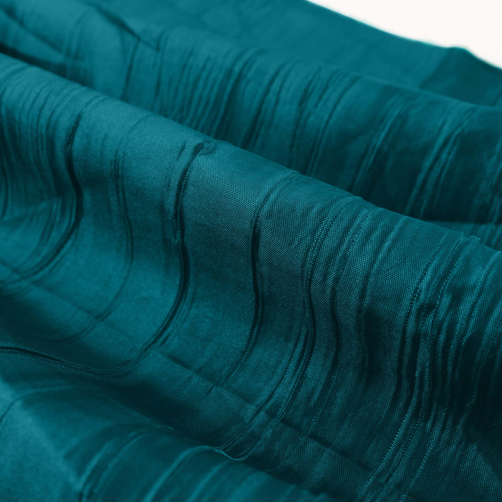 54"x10 Yards Peacock Teal Accordion Crinkle Taffeta Fabric Bolt - Bell Racket Store