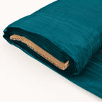 54"x10 Yards Peacock Teal Accordion Crinkle Taffeta Fabric Bolt - Bell Racket Store