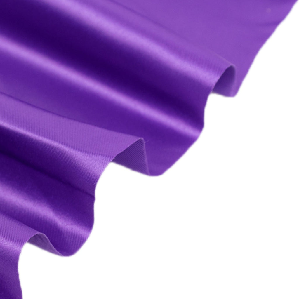 54"x10 Yards Purple Lamour Satin Fabric Bolt, Heavy Matte Satin Fabric By The Yard - Bell Racket Store