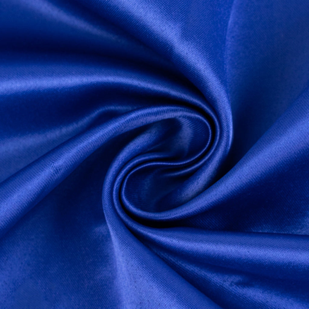 54"x10 Yards Royal Blue Lamour Satin Fabric Bolt, Heavy Matte Satin Fabric By The Yard - Bell Racket Store