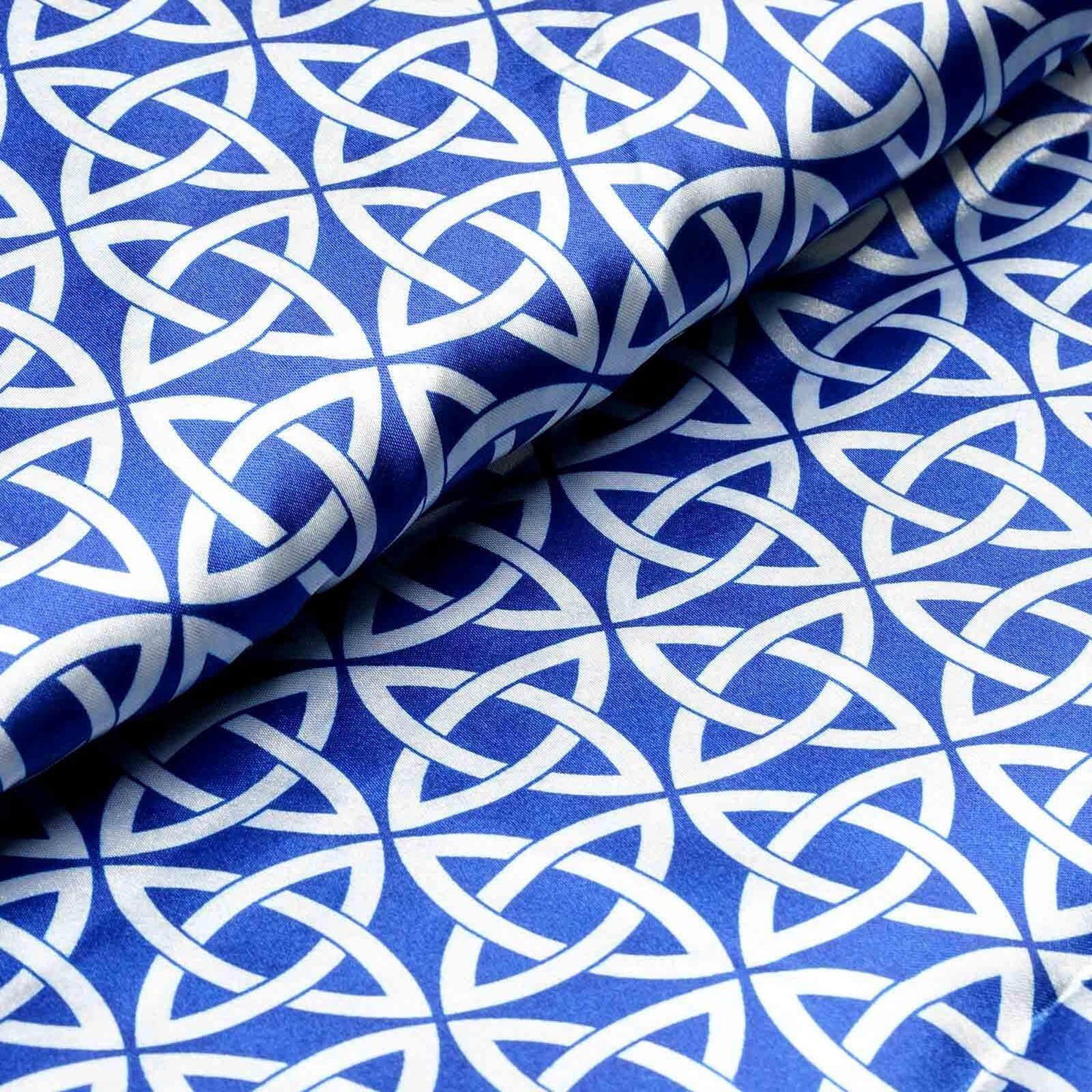 54"x10 Yards Royal Blue Zen Design Satin Fabric Bolt, DIY Craft Fabric Roll - NestOCart