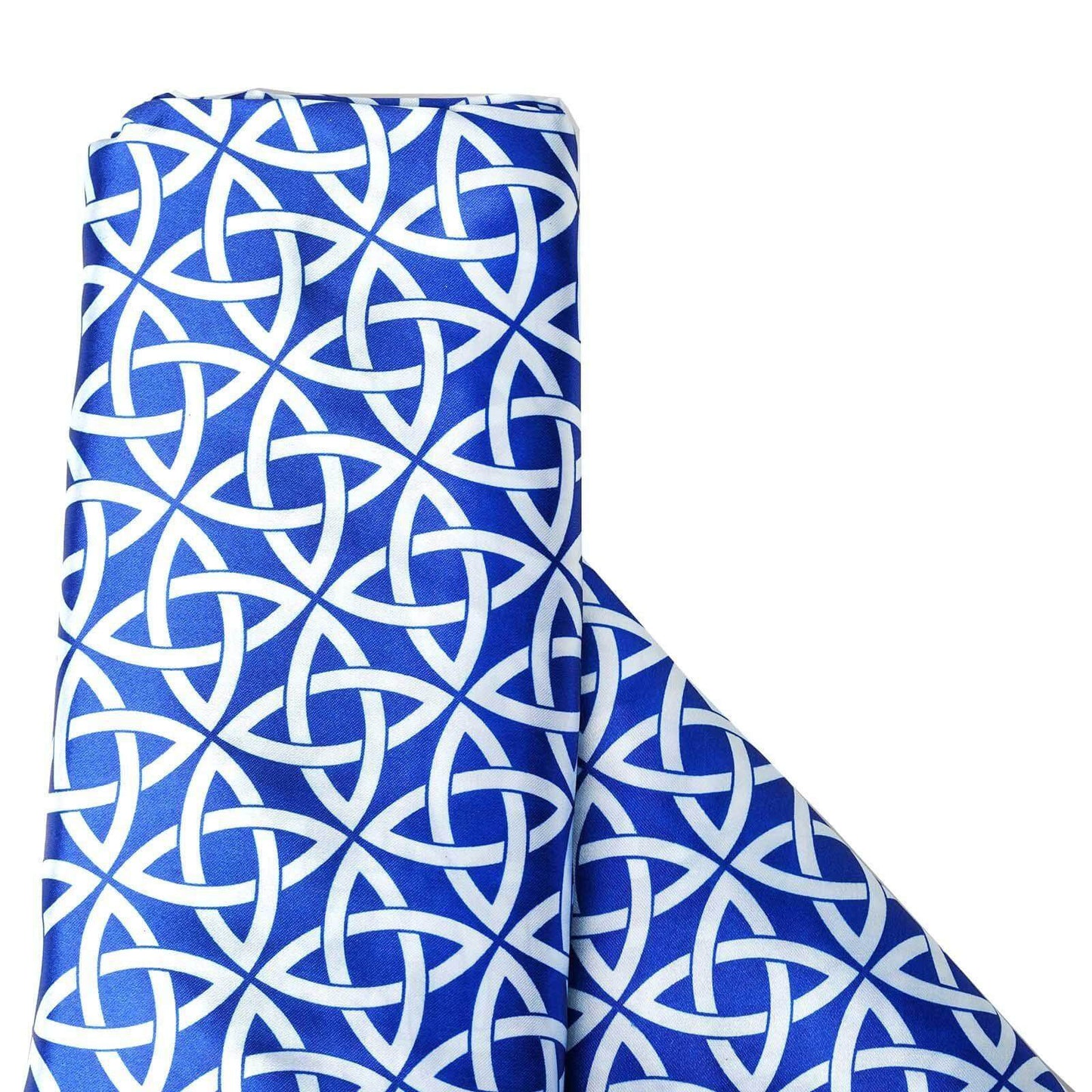 54"x10 Yards Royal Blue Zen Design Satin Fabric Bolt, DIY Craft Fabric Roll - NestOCart