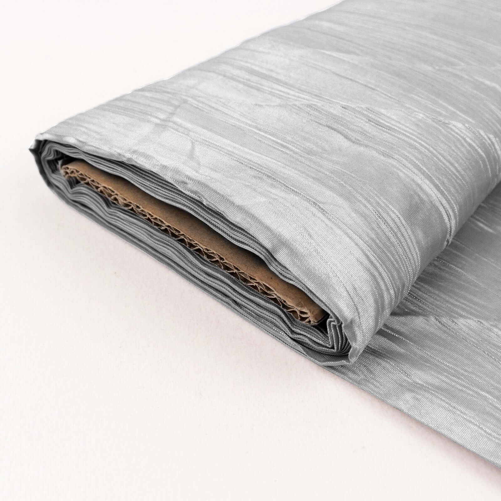 54"x10 Yards Silver Accordion Crinkle Taffeta Fabric Bolt - Bell Racket Store