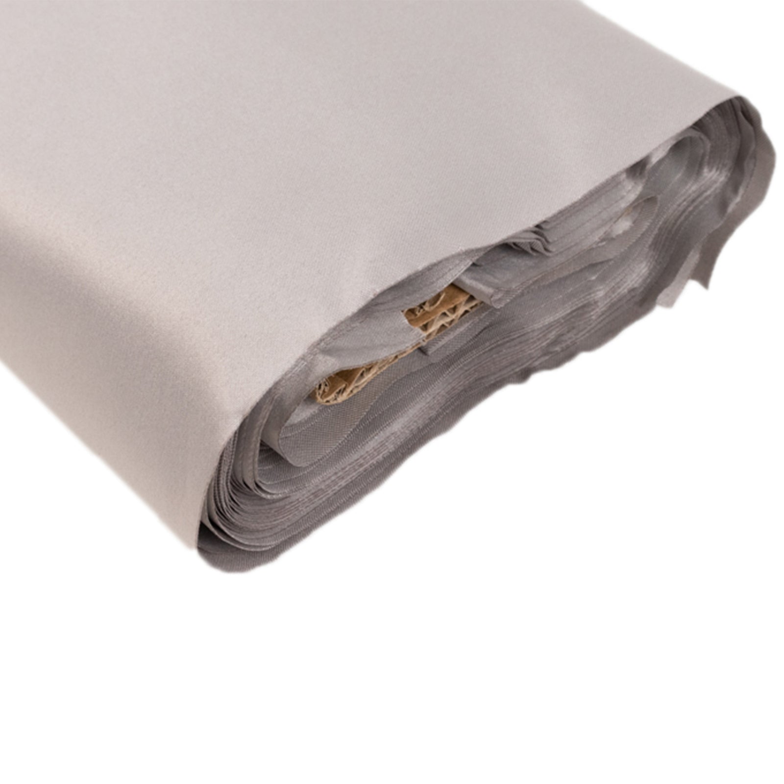 54"x10 Yards Silver Lamour Satin Fabric Bolt, Heavy Matte Satin Fabric By The Yard - Bell Racket Store