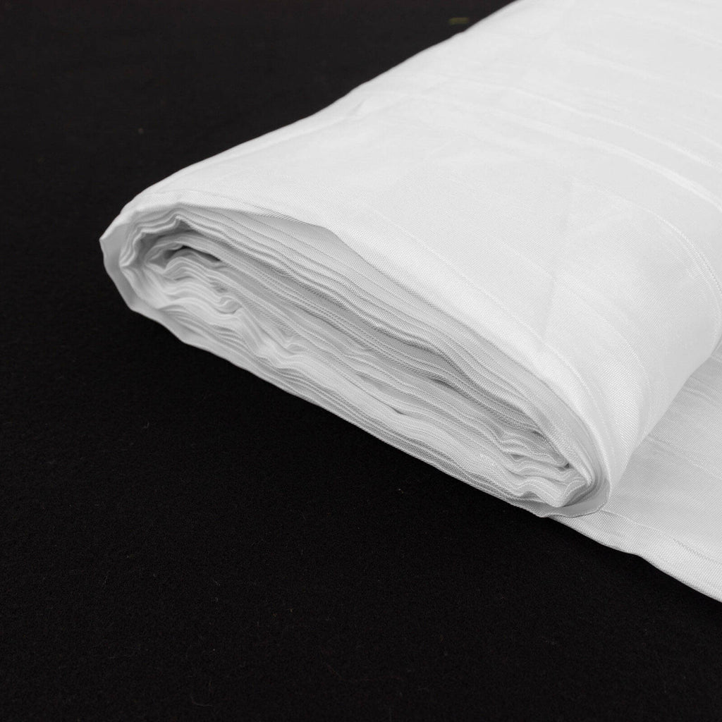 54"x10 Yards White Accordion Crinkle Taffeta Fabric Bolt - Bell Racket Store
