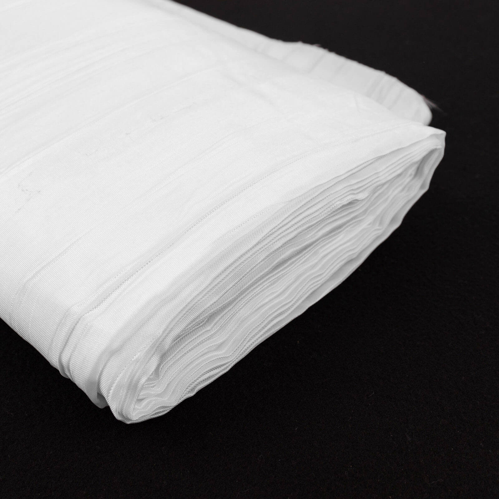 54"x10 Yards White Accordion Crinkle Taffeta Fabric Bolt - Bell Racket Store