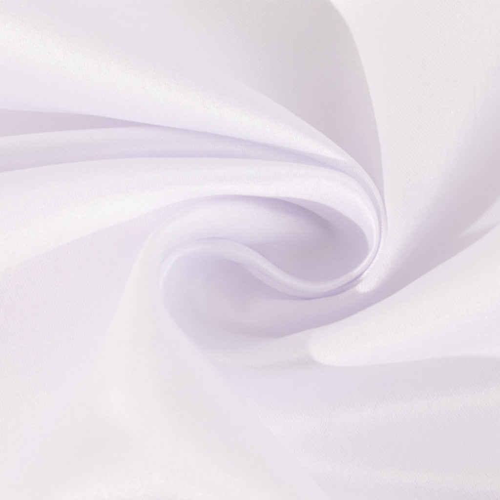 54"x10 Yards White Lamour Satin Fabric Bolt, Heavy Matte Satin Fabric By The Yard - Bell Racket Store