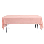 5-Pack Plastic Table Covers Blush Rectangle - Reliable PVC Disposable Covers for Gatherings 54"x108"