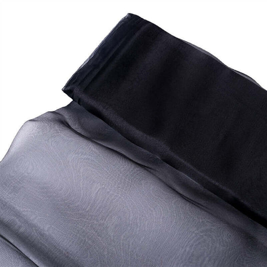 54"x10yd Black Solid Sheer Chiffon Fabric Bolt, DIY Voile Drapery Fabric - NestOCart
