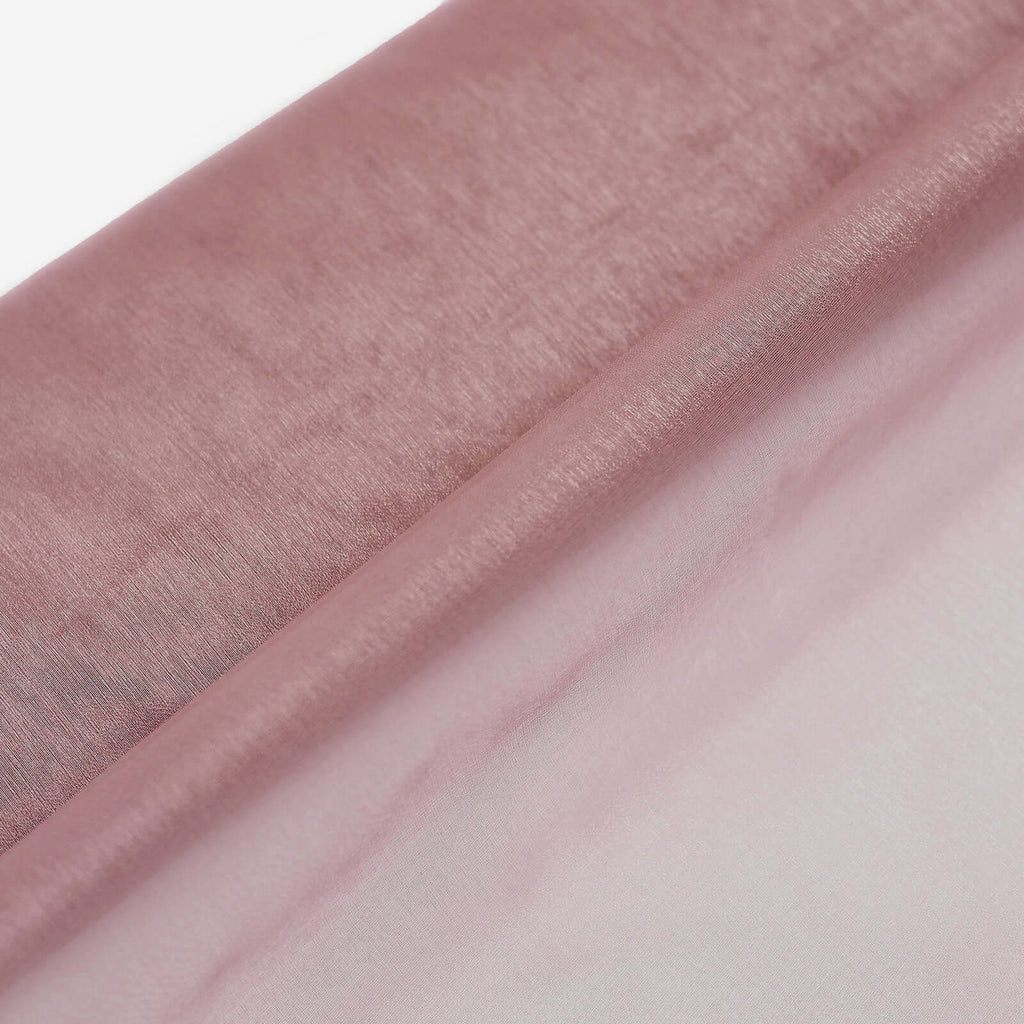 54"x10yd Dusty Rose Solid Sheer Chiffon Fabric Bolt, DIY Voile Drapery Fabric - Bell Racket Store
