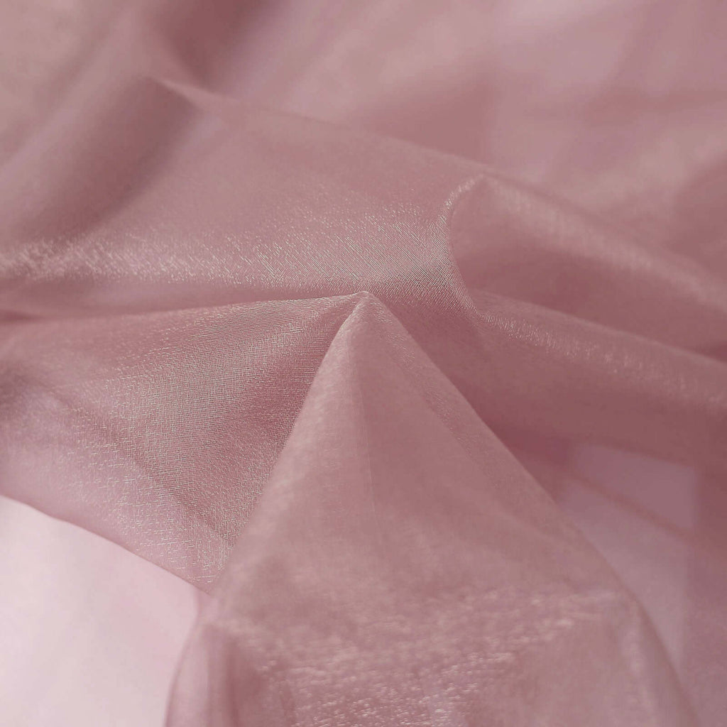 54"x10yd Dusty Rose Solid Sheer Chiffon Fabric Bolt, DIY Voile Drapery Fabric - Bell Racket Store
