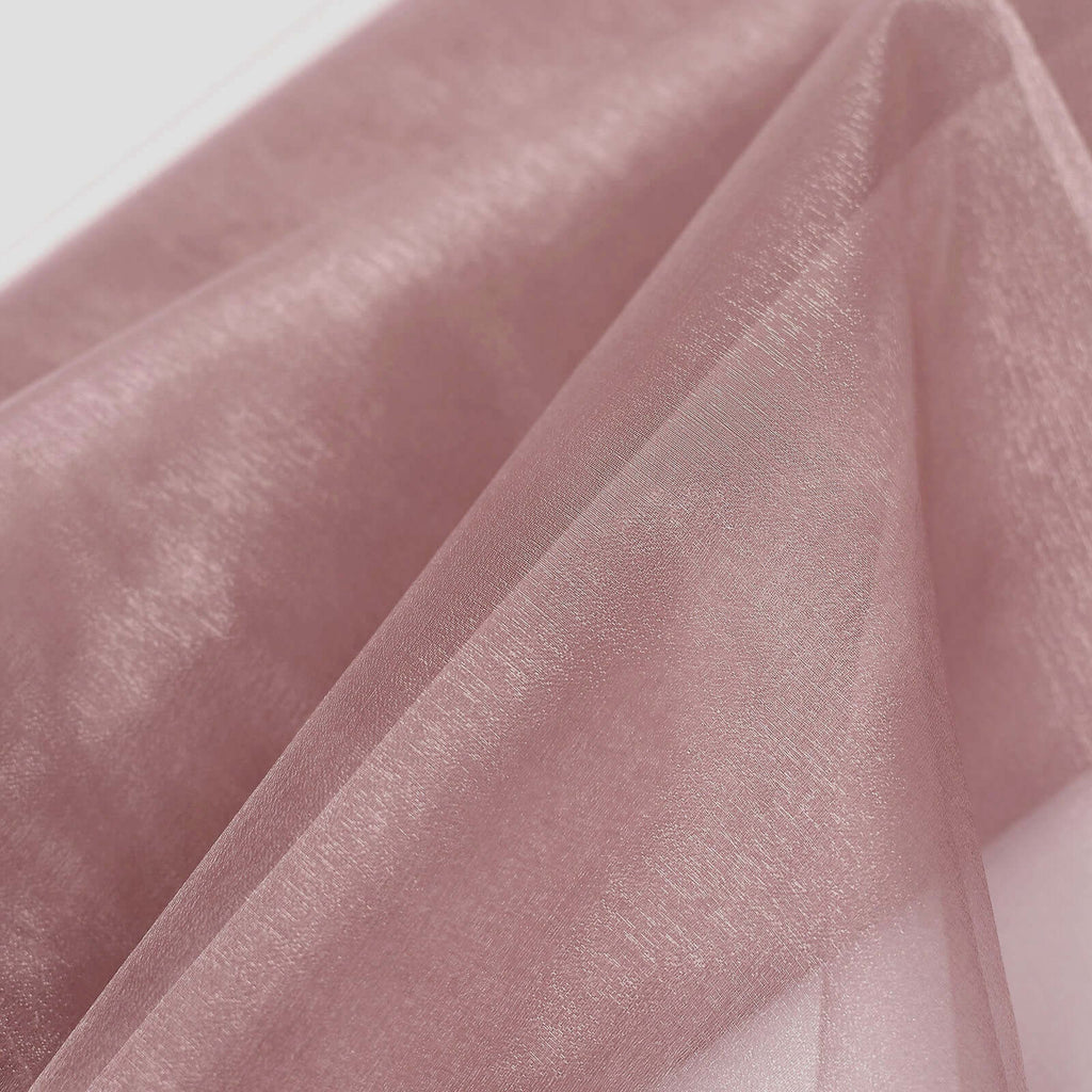 54"x10yd Dusty Rose Solid Sheer Chiffon Fabric Bolt, DIY Voile Drapery Fabric - Bell Racket Store