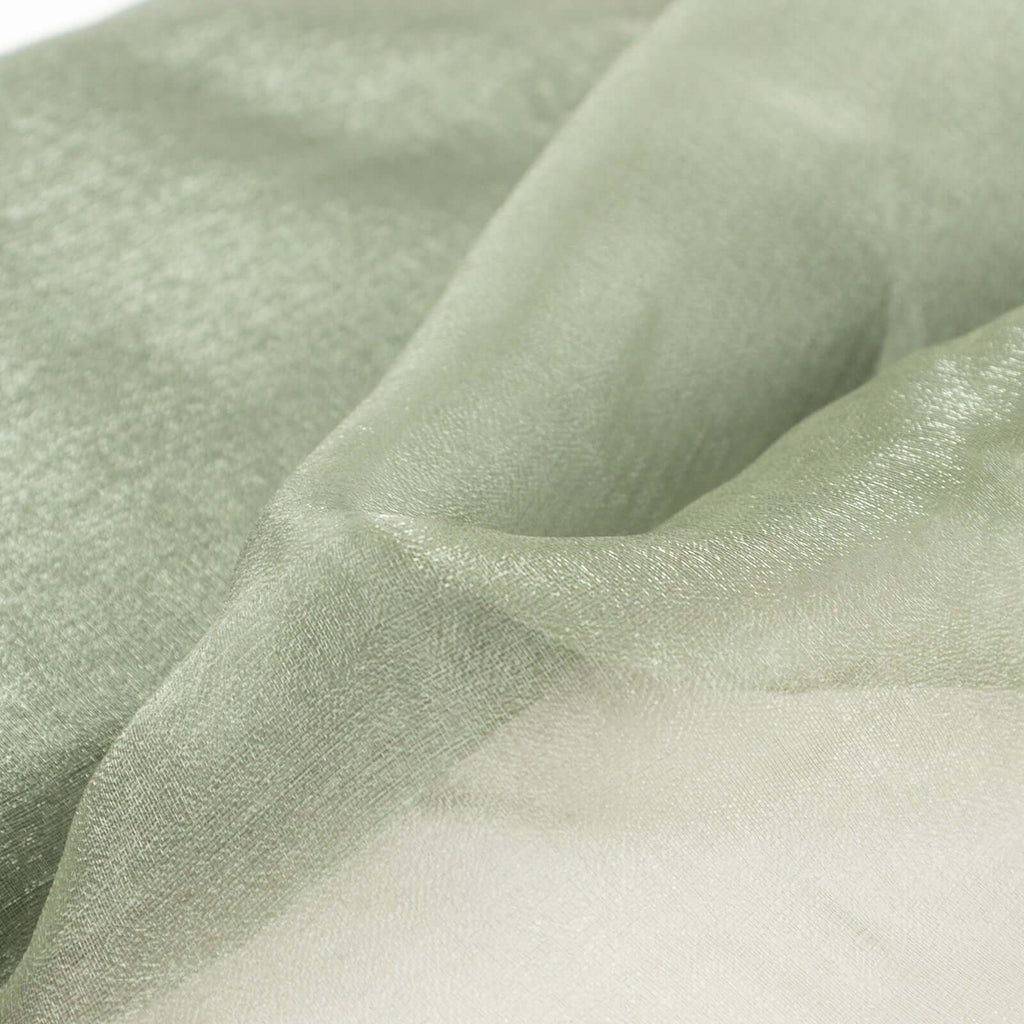 54"x10yd Dusty Sage Green Solid Sheer Chiffon Fabric Bolt, DIY Voile Drapery Fabric - Bell Racket Store
