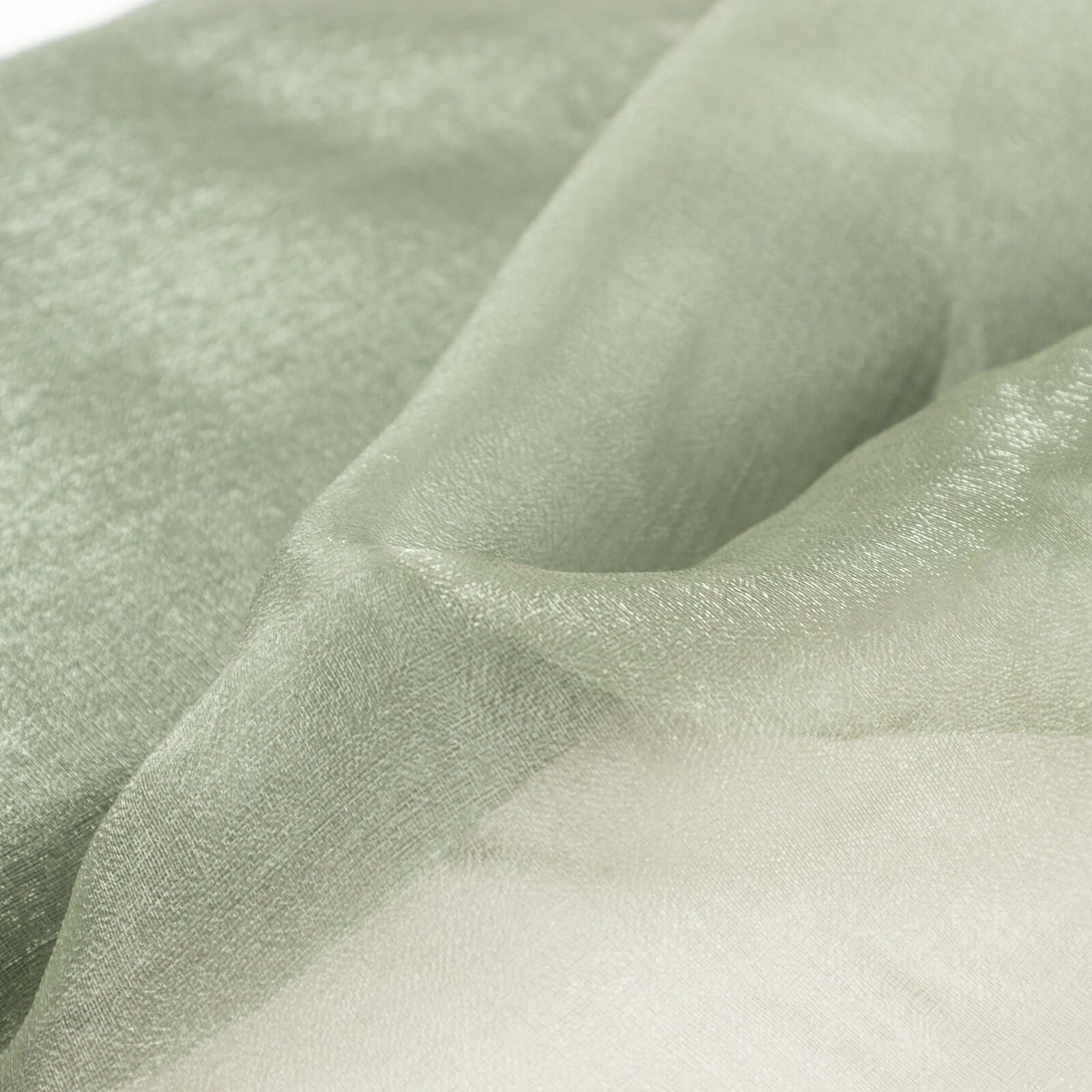 54"x10yd Dusty Sage Green Solid Sheer Chiffon Fabric Bolt, DIY Voile Drapery Fabric - Bell Racket Store