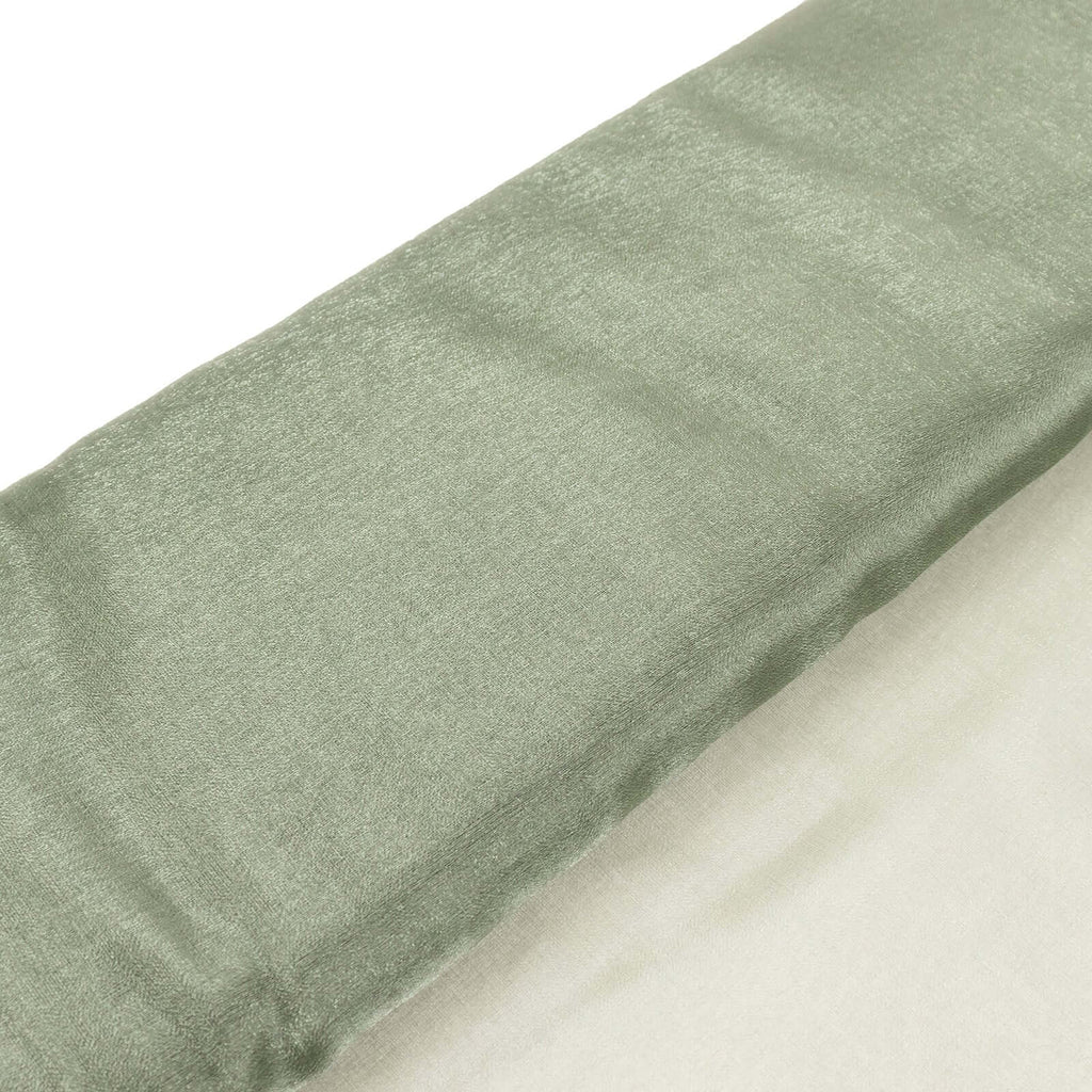 54"x10yd Dusty Sage Green Solid Sheer Chiffon Fabric Bolt, DIY Voile Drapery Fabric - Bell Racket Store