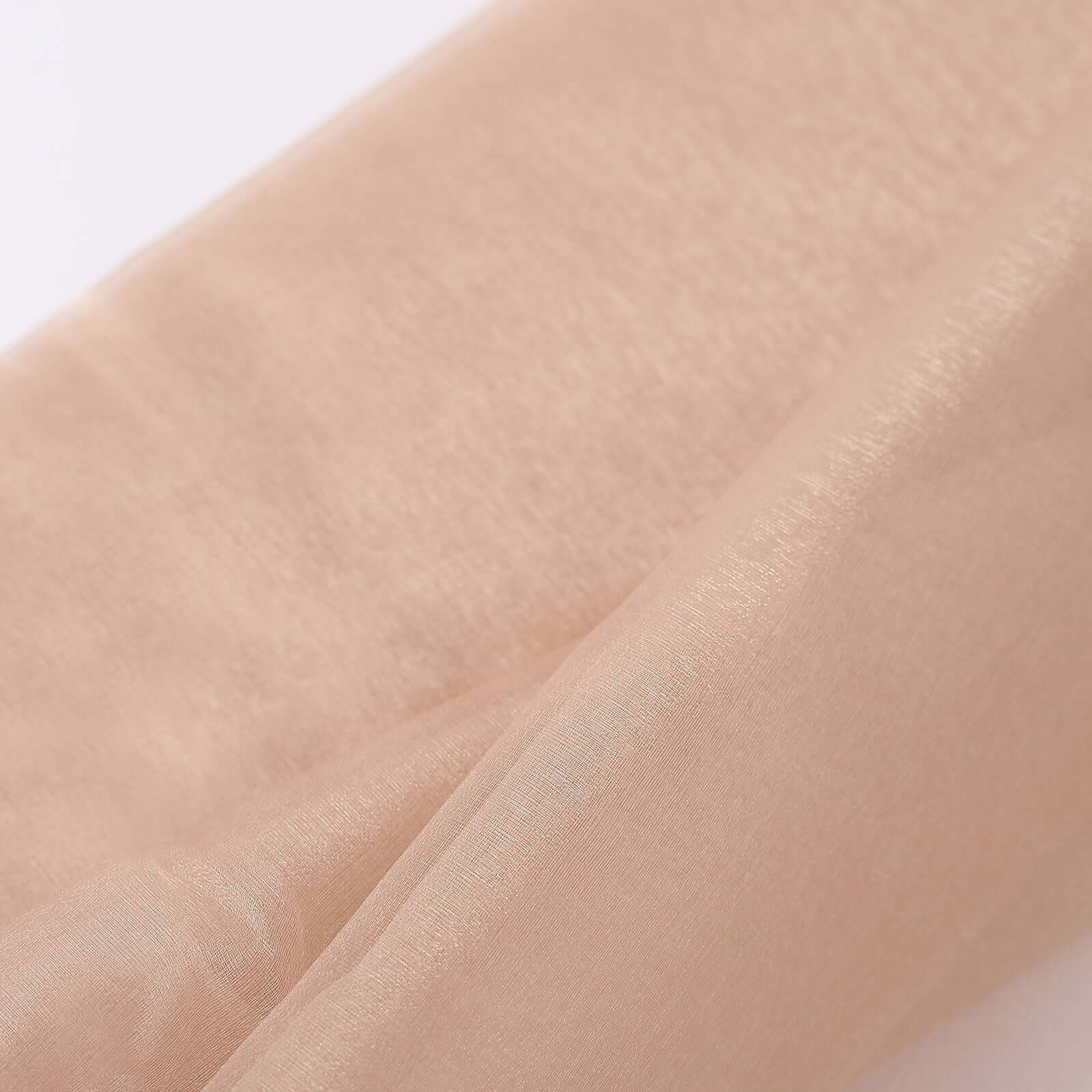 54"x10yd Nude Solid Sheer Chiffon Fabric Bolt, DIY Voile Drapery Fabric - Bell Racket Store