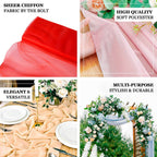 54"x10yd Nude Solid Sheer Chiffon Fabric Bolt, DIY Voile Drapery Fabric - Bell Racket Store