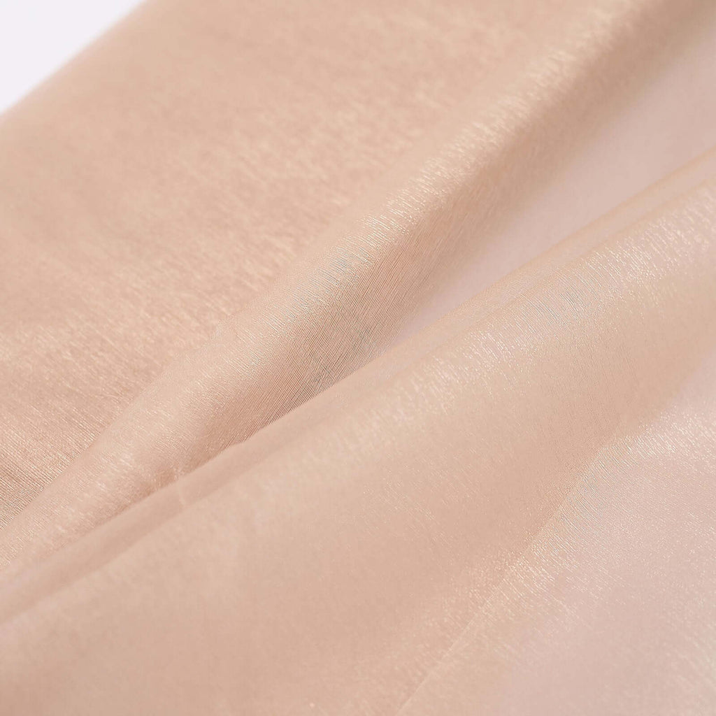 54"x10yd Nude Solid Sheer Chiffon Fabric Bolt, DIY Voile Drapery Fabric - Bell Racket Store