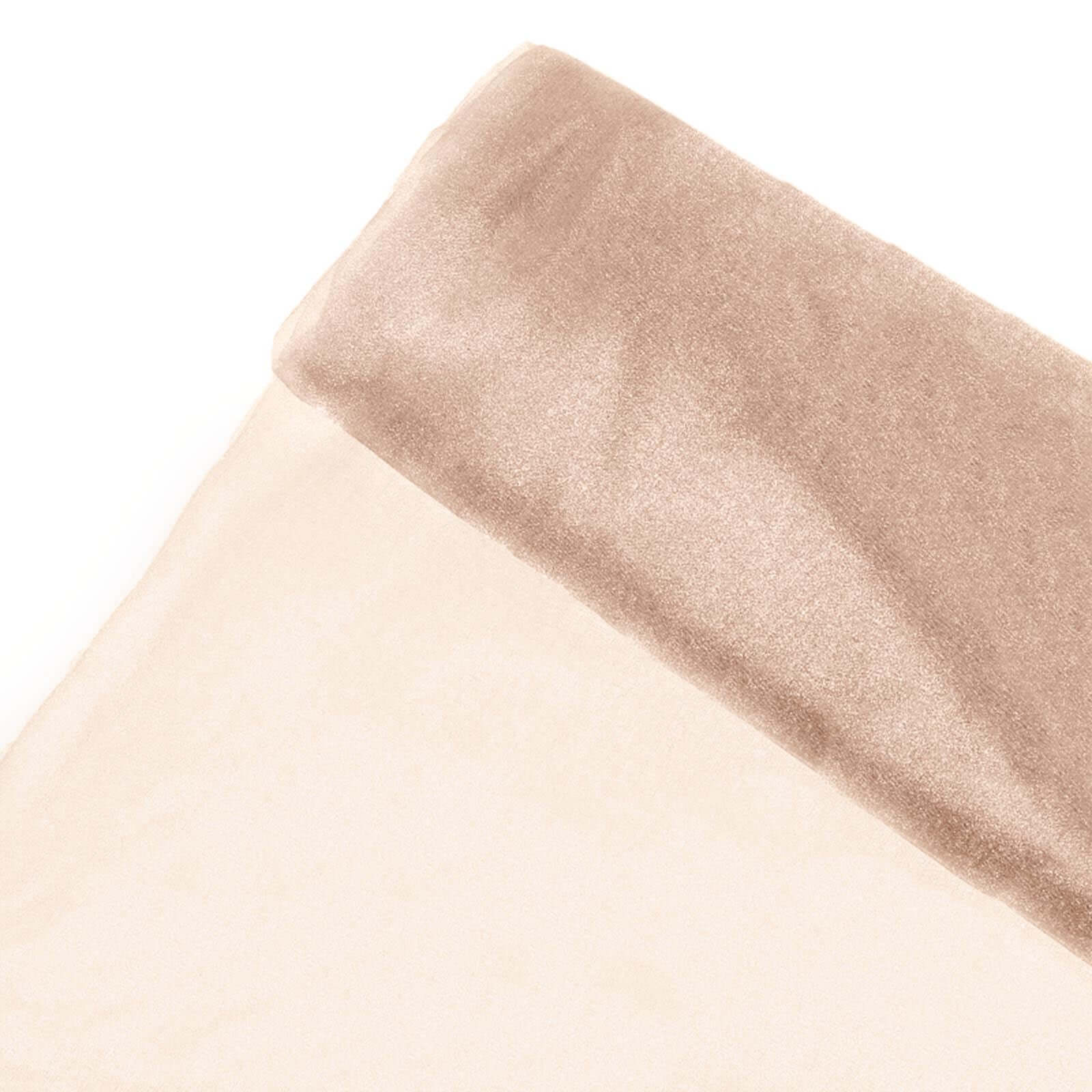 54"x10yd Nude Solid Sheer Chiffon Fabric Bolt, DIY Voile Drapery Fabric - Bell Racket Store