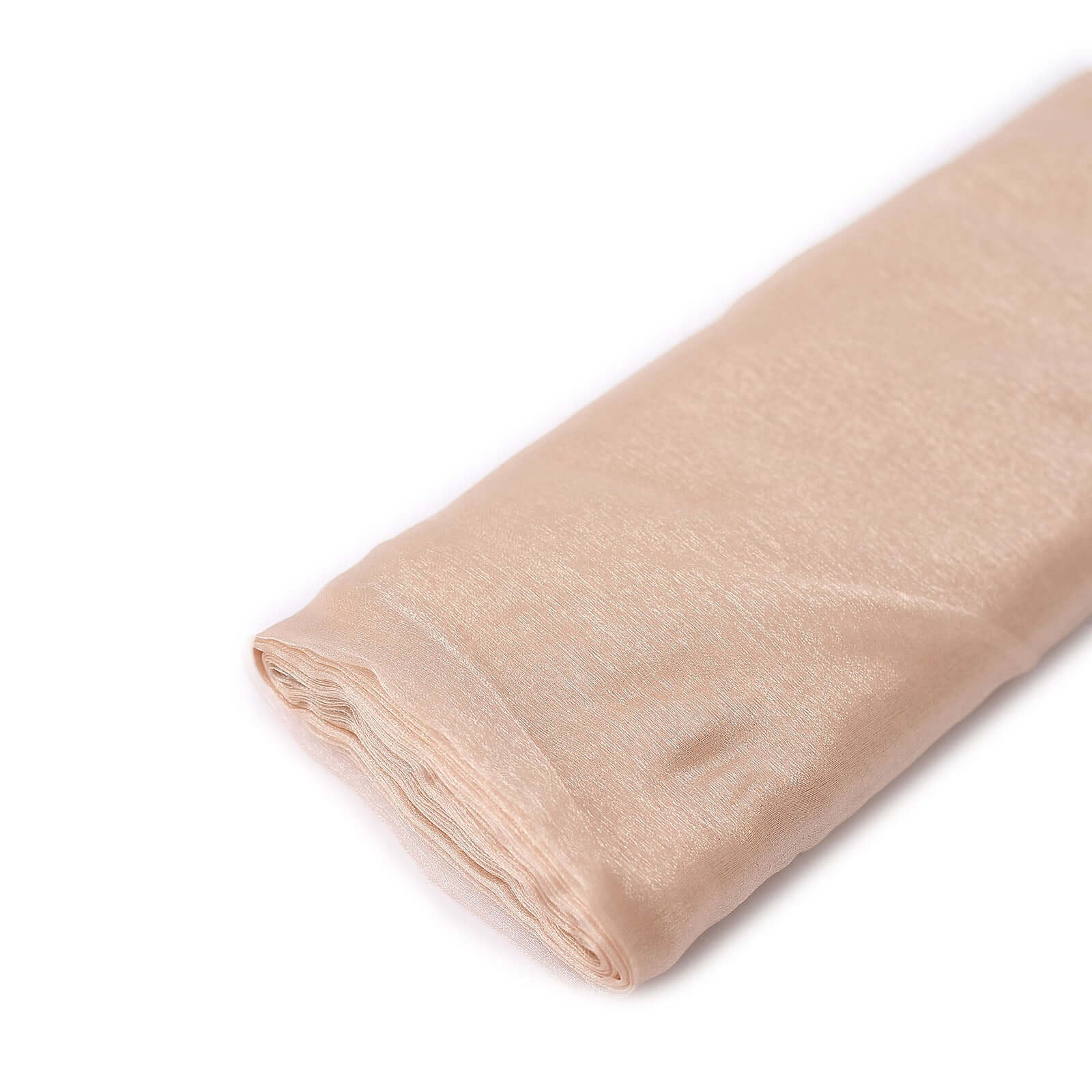 54"x10yd Nude Solid Sheer Chiffon Fabric Bolt, DIY Voile Drapery Fabric - Bell Racket Store