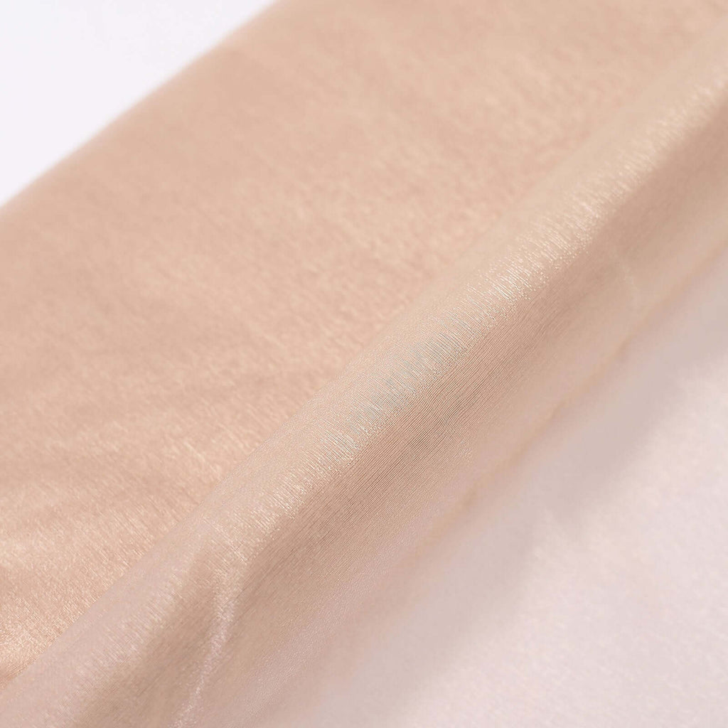 54"x10yd Nude Solid Sheer Chiffon Fabric Bolt, DIY Voile Drapery Fabric - Bell Racket Store