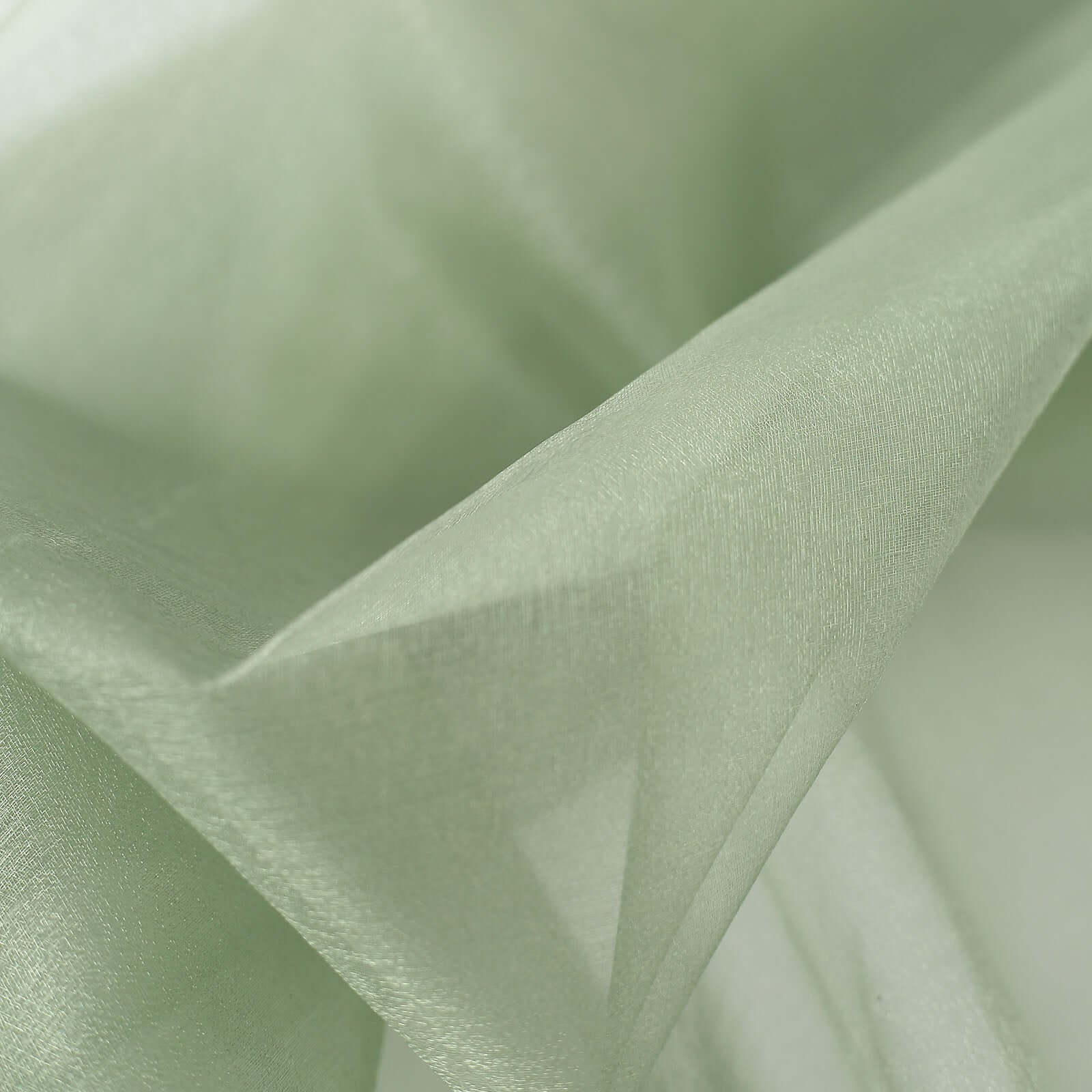 54"x10yd | Sage Green Solid Sheer Chiffon Fabric Bolt, DIY Voile Drapery Fabric - Bell Racket Store