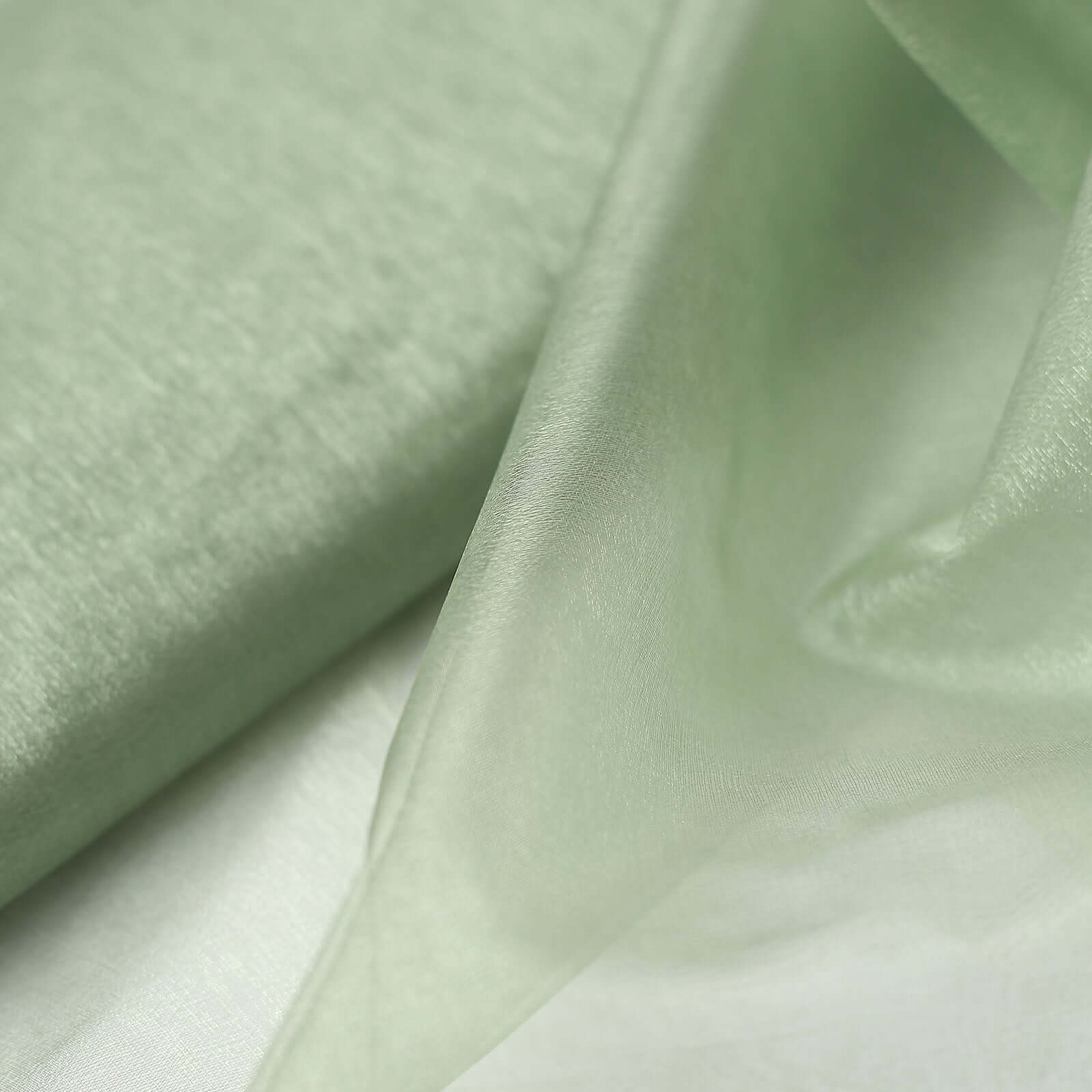 54"x10yd | Sage Green Solid Sheer Chiffon Fabric Bolt, DIY Voile Drapery Fabric - Bell Racket Store