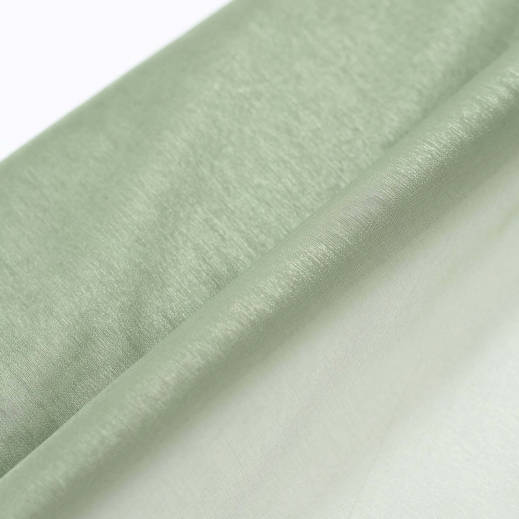 54"x10yd | Sage Green Solid Sheer Chiffon Fabric Bolt, DIY Voile Drapery Fabric - Bell Racket Store